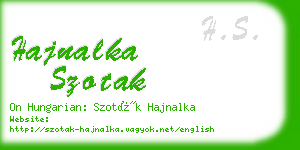 hajnalka szotak business card